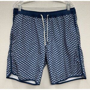 Fair Harbor Shorts Mens XL 8” Inseam Geometric Pattern Pull On Elastic Waist